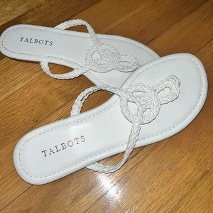 Talbots white sandals size 7.5